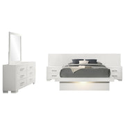 Jessica 5-piece Queen LED Bedroom Set Snow White - 202990Q-S5P