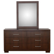 Jessica 6-drawer Dresser with Mirror Cappuccino - 200713M