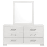 Jessica 6-drawer Dresser with Mirror Snow White - 202993M