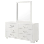 Jessica 6-drawer Dresser with Mirror Snow White - 202993M