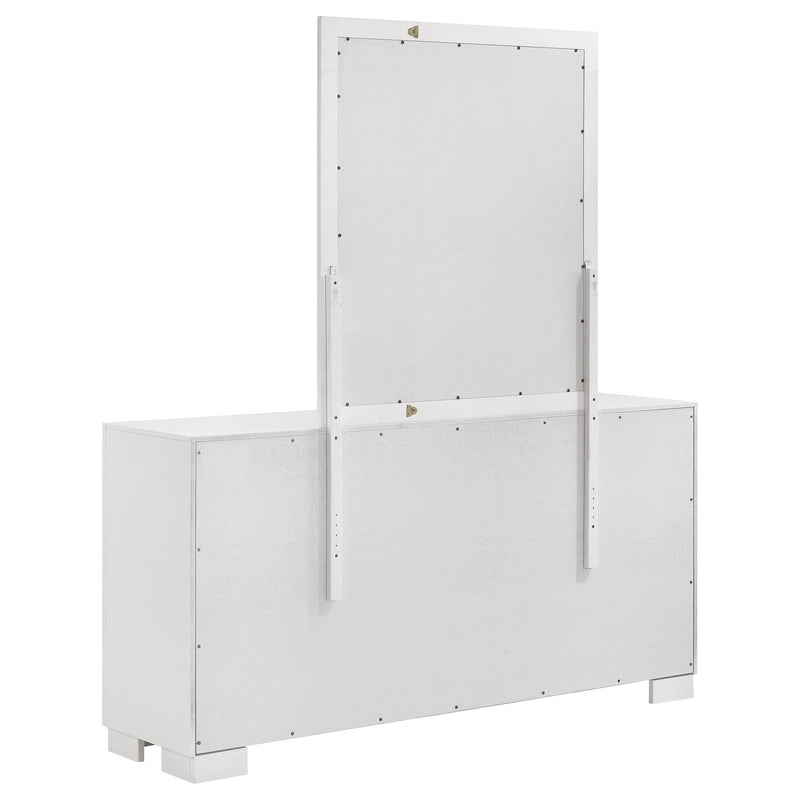 Jessica 6-drawer Dresser with Mirror Snow White - 202993M