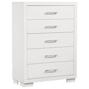 Jessica 6-piece Eastern King LED Bedroom Set Snow White - 202990KE-S6P