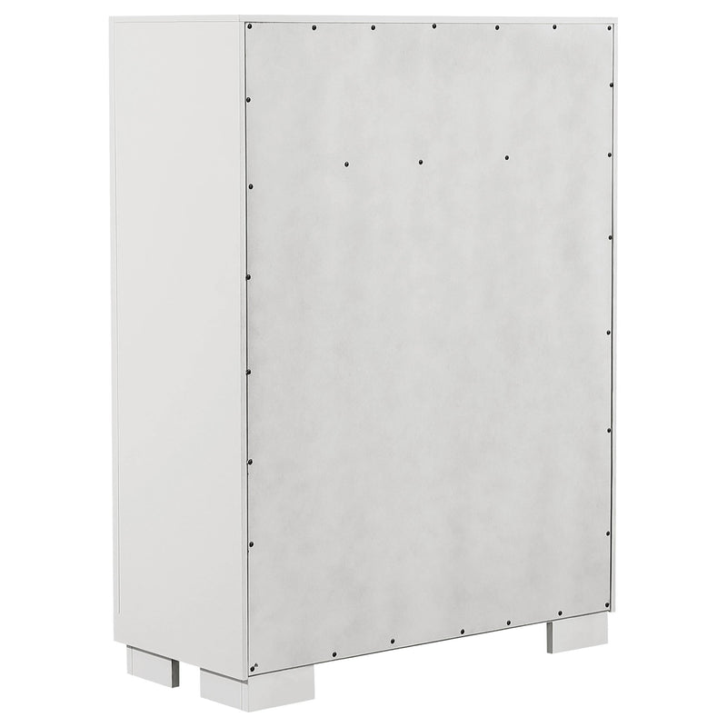 Jessica 6-piece Eastern King LED Bedroom Set Snow White - 202990KE-S6P
