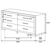 Jessica 6-piece Queen LED Bedroom Set Cappuccino - 200711Q-S6P