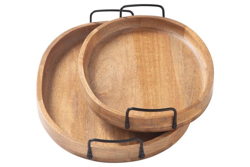 Jocelyne Brown/Black Tray (Set of 2) - Lara FurnitureTray