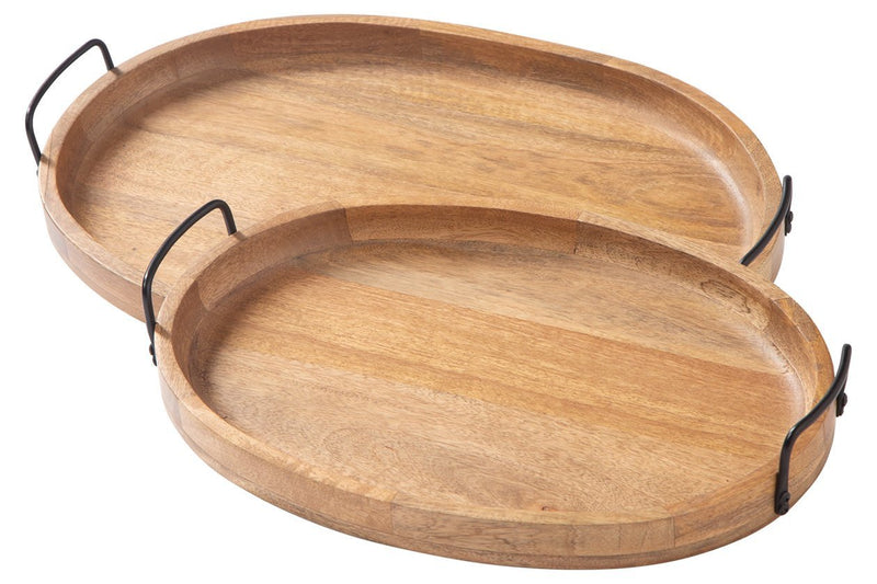 Jocelyne Brown/Black Tray (Set of 2) - Lara FurnitureTray