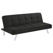 Joel Upholstered Tufted Convertible Sofa Bed Black - 360281