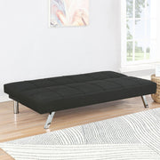 Joel Upholstered Tufted Convertible Sofa Bed Black - 360281