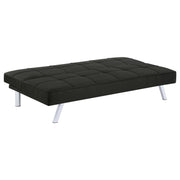 Joel Upholstered Tufted Convertible Sofa Bed Black - 360281