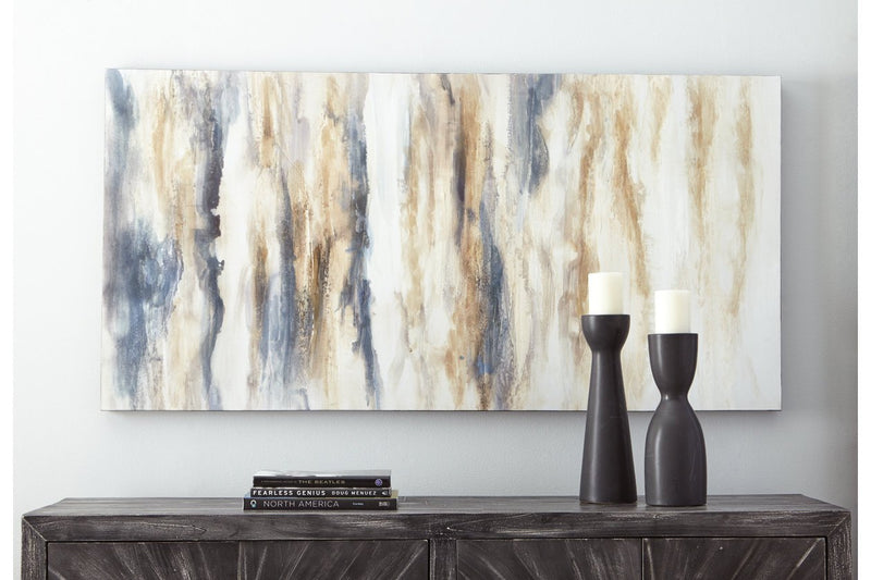 Joely Blue/Tan Wall Art - A8000277 - Gate Furniture