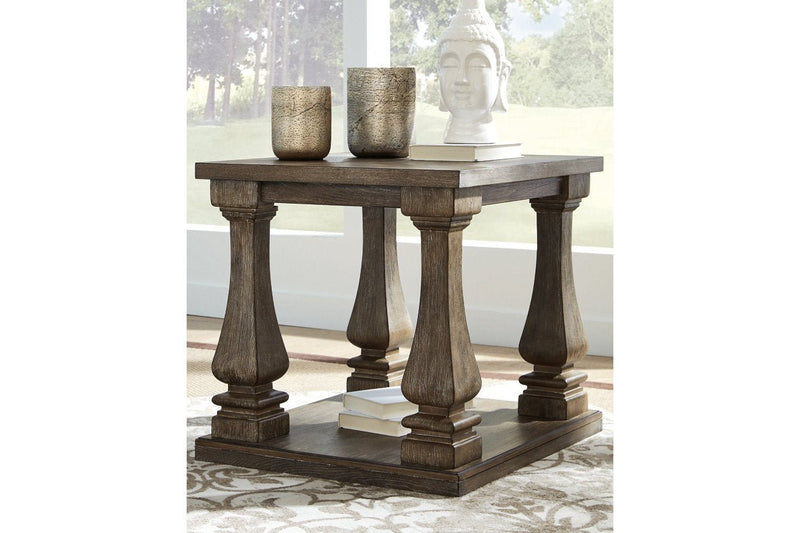 Johnelle Gray End Table - Lara FurnitureEnd Table