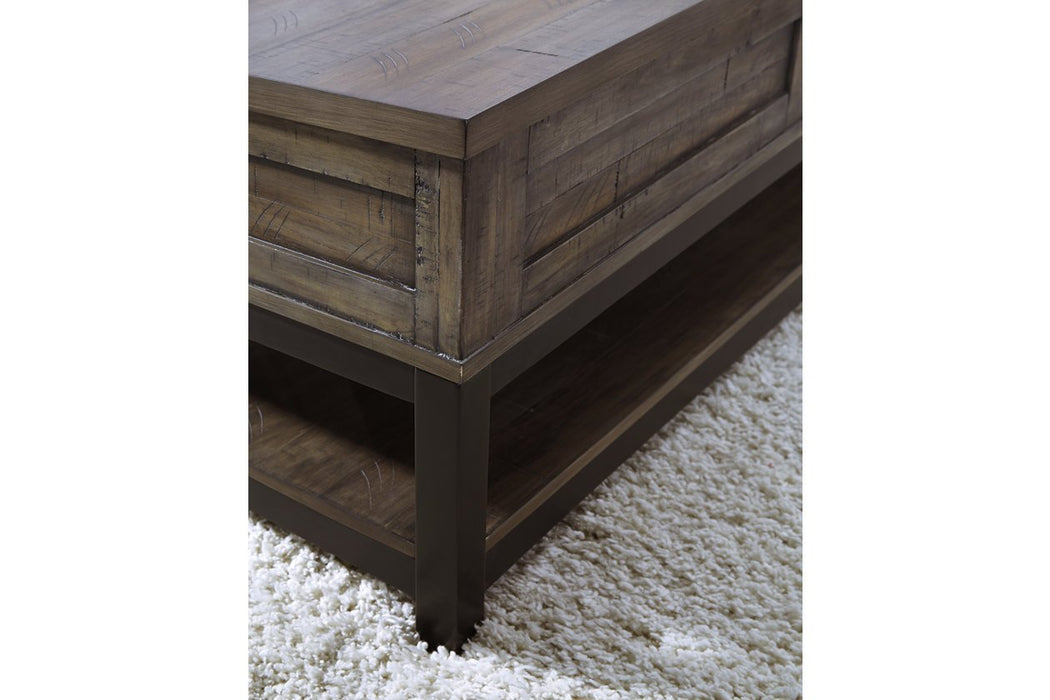 Johurst Grayish Brown Coffee Table with Lift Top - Gate FurnitureCoffee Table