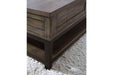 Johurst Grayish Brown Coffee Table with Lift Top - Gate FurnitureCoffee Table