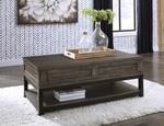 Johurst Grayish Brown Coffee Table with Lift Top - Lara FurnitureCoffee Table
