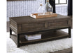 Johurst Grayish Brown Coffee Table with Lift Top - Gate FurnitureCoffee Table