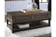 Johurst Grayish Brown Coffee Table with Lift Top - Lara FurnitureCoffee Table