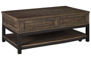 Johurst Grayish Brown Coffee Table with Lift Top - Lara FurnitureCoffee Table