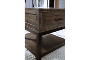Johurst Grayish Brown End Table - Lara FurnitureEnd Table