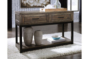 Johurst Grayish Brown Sofa/Console Table - Lara FurnitureSofa Table
