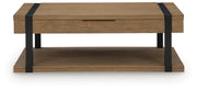 Jorannti Medium Brown Lift-Top Coffee Table - T631-9