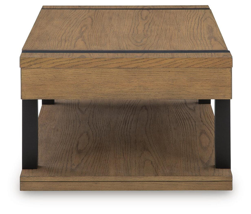 Jorannti Medium Brown Lift-Top Coffee Table - T631-9
