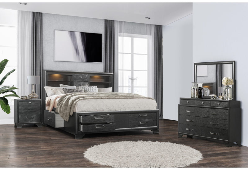 Jordyn Grey Full Bed - JORDYN-GREY-FB