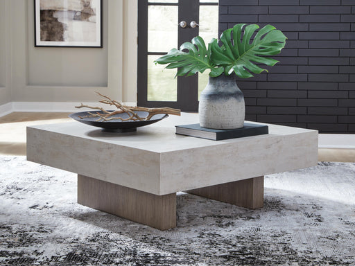 Jorlaina Light Grayish Brown Coffee Table - T622-8