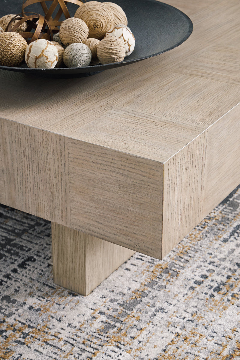 Jorlaina Light Grayish Brown Coffee Table - T922-1
