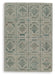 Jossland Turquoise/Ivory Medium Rug - R406912