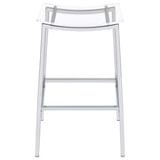Jovani Acrylic Backless Bar Stool Chrome (Set of 2) - 182359