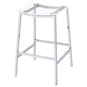 Jovani Acrylic Backless Bar Stool Chrome (Set of 2) - 182359