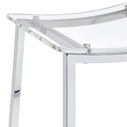 Jovani Acrylic Backless Bar Stool Chrome (Set of 2) - 182359