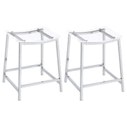 Jovani Acrylic Backless Counter Stool Chrome (Set of 2) - 182358