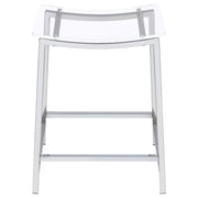 Jovani Acrylic Backless Counter Stool Chrome (Set of 2) - 182358