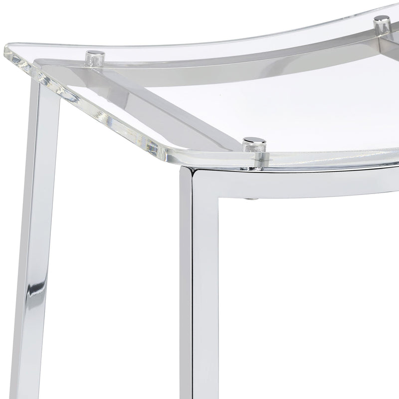 Jovani Acrylic Backless Counter Stool Chrome (Set of 2) - 182358