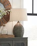 Joyelle Gray Table Lamp - Lara FurnitureTable Lamp