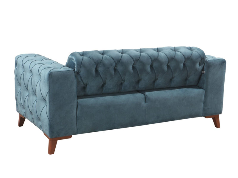 Joza 65" Wide Tufted Extendable Loveseat - Loveseat