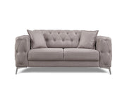 Joza 65" Wide Tufted Extendable Loveseat - Loveseat