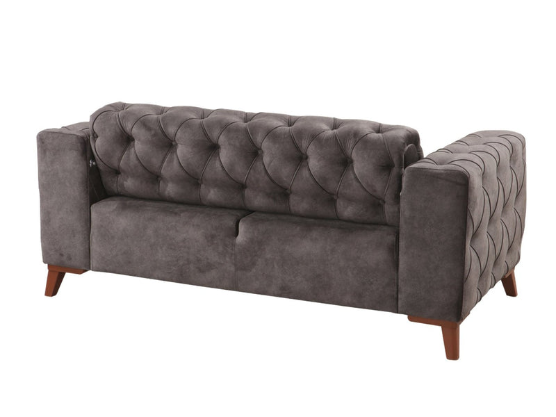 Joza 65" Wide Tufted Extendable Loveseat - Loveseat