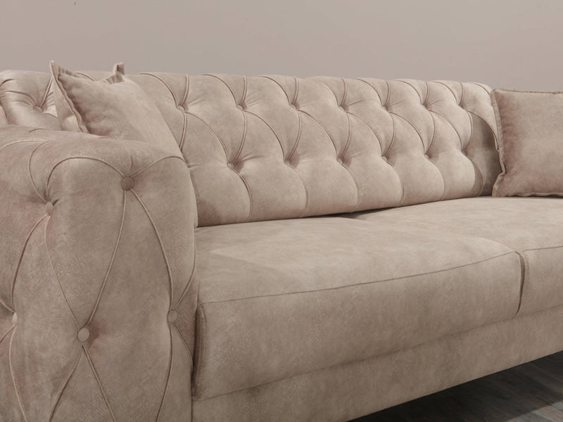 Joza 87" Wide Tufted Extendable Sofa - Sofas