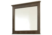 Juararo Dark Brown Bedroom Mirror - Lara FurnitureMirror