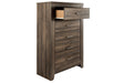 Juararo Dark Brown Chest of Drawers - Gate FurnitureChest