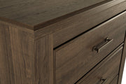 Juararo Dark Brown Chest of Drawers - Lara FurnitureChest