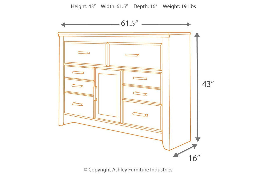 Juararo Dark Brown Dresser - Gate FurnitureDresser