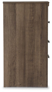 Juararo Dark Brown King Panel Bed, Dresser, Chest and 2 Nightstands - B251B39