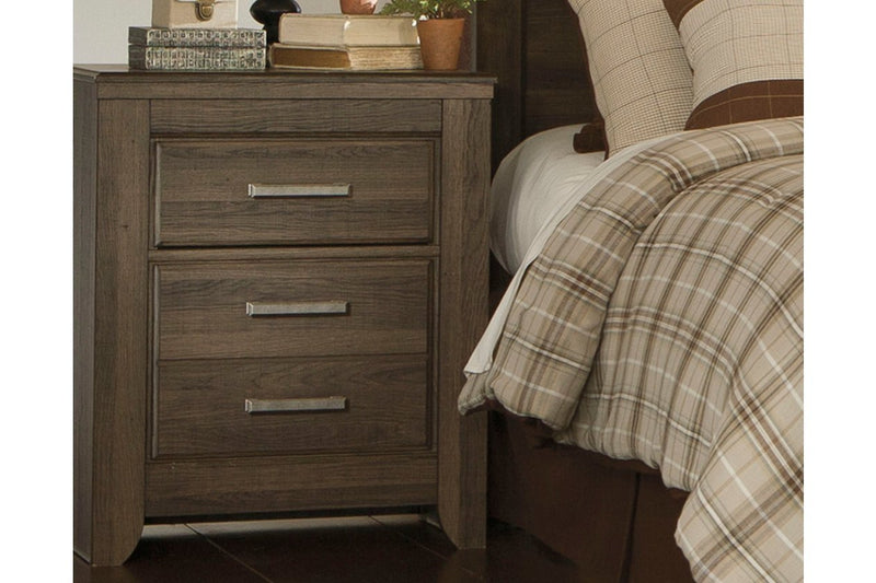 Juararo Dark Brown Nightstand - Lara FurnitureNightstand