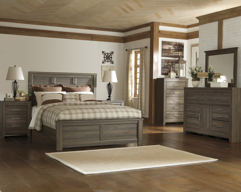 Juararo Dark Brown Panel Bedroom Set - Lara FurnitureBedroom Set