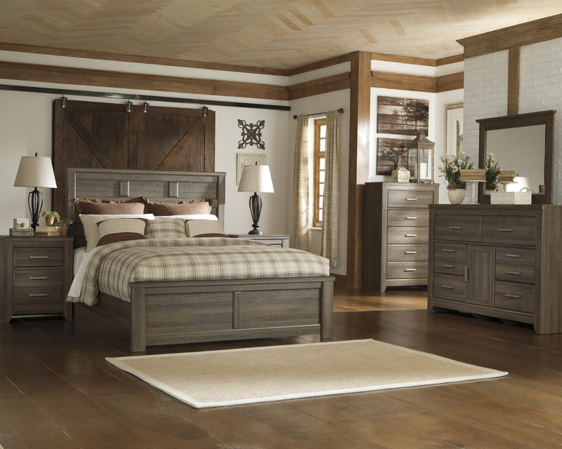 Juararo Dark Brown Panel Bedroom Set - Lara FurnitureBedroom Set
