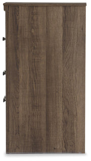 Juararo Dark Brown Queen Poster Bed, 2 Dressers, Mirror and 2 Nightstands - B251B41