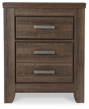 Juararo King Poster Bed with Mirrored Dresser and Nightstand in Dark Brown - PKG014151